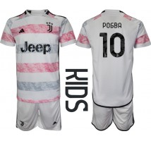 Juventus Paul Pogba #10 Koszulka Wyjazdowa dzieci 2023-24 Krótki Rękaw (+ krótkie spodenki)